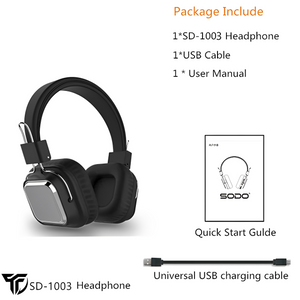 Wireless Bluetooth 5.0 SODO SD-1003 On-Ear Headset with Mic