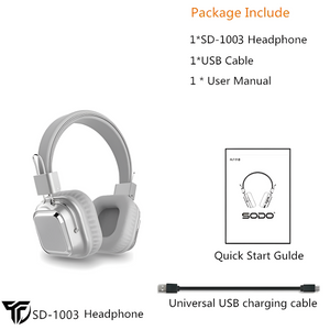 Wireless Bluetooth 5.0 SODO SD-1003 On-Ear Headset with Mic