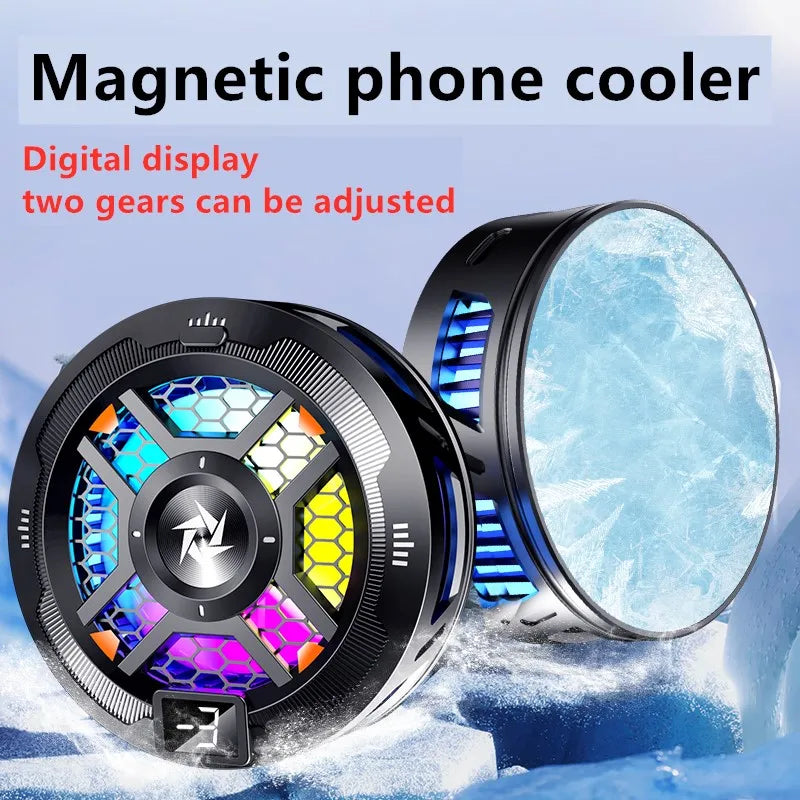 2024 NEW SL18 Mobile Phone Magnetic/ Back-Clip 2 In 1 Semiconductor Radiator with RGB Light for IOS Android PUBG LOL Game Cooler