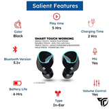 M10 Wireless Earbuds Bluetooth 5.1  Earphones Full Touch Control Headphones