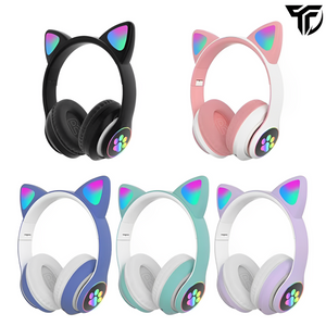 kitti headphones with RGB lights Wireless Over-Ear