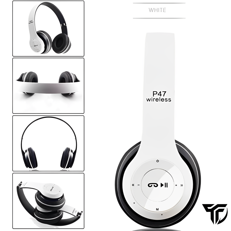 P47 Wireless Bluetooth Headphone With Microphone Foldable Headsets Bass HiFi Sound Music Stereo Earphone For Smartphones TV Game