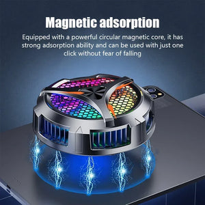 S9 Fan Phone Magnetic Cooler for Dedicated Tablet with Aluminum Laptop Tablet Stand Radiator Peltier Cooler for iPad iPhone Mac